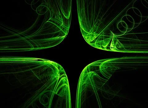 Green star Illustrazione stock