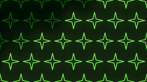 Green star pattern on black a captivating celestial design Stock Footage 303540025
