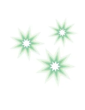 Green star pattern Illustrazione stock