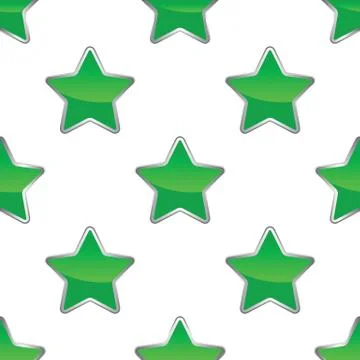 Green star pattern Illustrazione stock