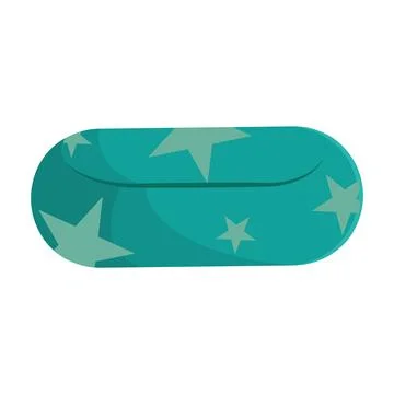 Green star pool float. Vector Illustrazione stock