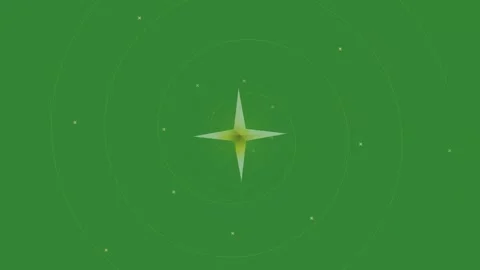 Green Star Screen Horizontal 16:9 Green Screen Stock Footage 340462221