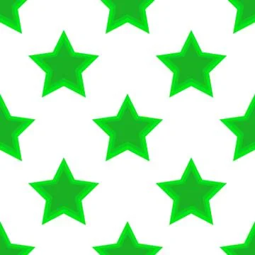 Green star seamless on white backround EPS 10 Stock Illustration