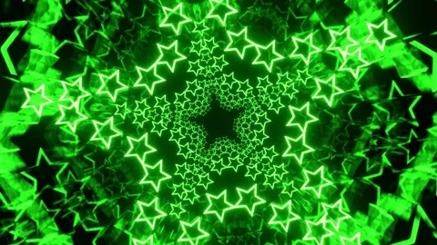 Green Star Shaped Background VJ Loop in 4K Stockbeeldmateriaal 344101976
