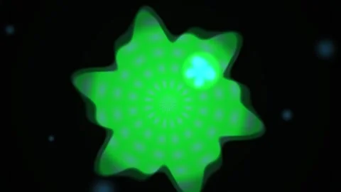 Green star shaped object under microscope. Stock Footage 335113168