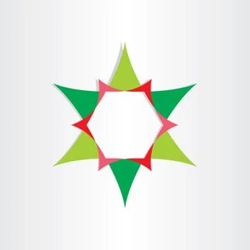 Green star with text box design element Stock Illustration