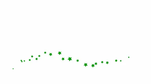 Green star wave white Stock Footage 210403725