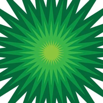 Green Starburst Stock Illustration