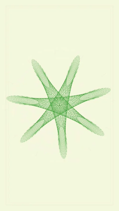 Green Starfish Silhouette Abstract Pattern on Cream Background, Marine Life.. Stock Footage 347698753