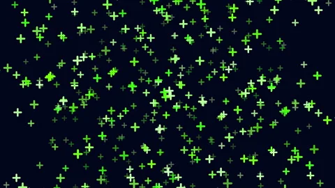 Green starry night a mesmerizing pattern of floating stars on a black background Vídeo Stock 292949516