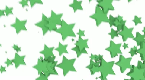 Green stars flying up Stock Footage 12733465