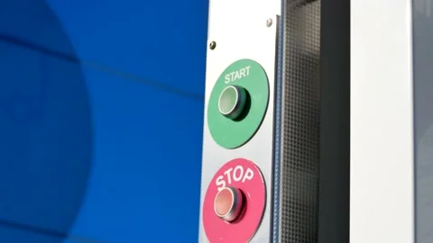 Green start button Stock Footage 229413783