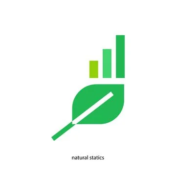 Green stats logo vector design template Illustrazione stock