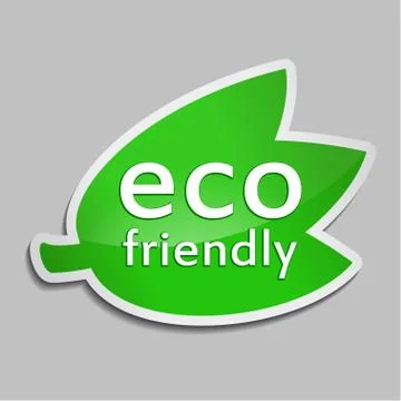 Green sticker Eco friendly. Stock Illustration