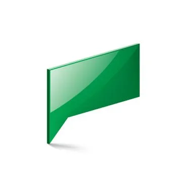 Green sticker on white background. Vector illustration Illustrazione stock