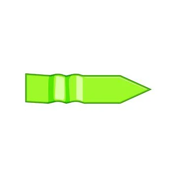 Green sticky note arrow pointing right concept Stock Illustration