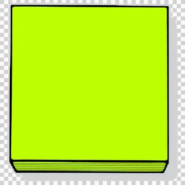 Green sticky note pad Illustrazione stock