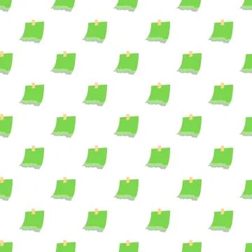 Green sticky notes creating a repeating pattern background Stock Illustration