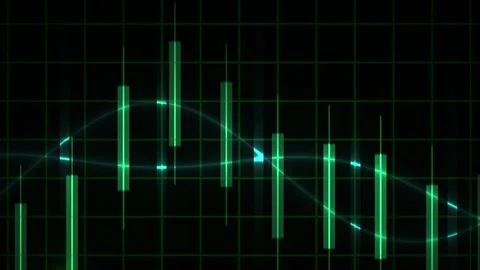 Green stock market data on screen. Stock Footage 340034728