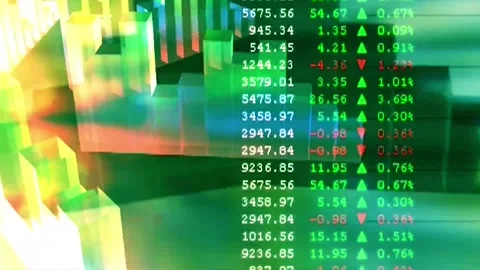 Green STOCKS  DATA Background Loop Stock Footage 231542955