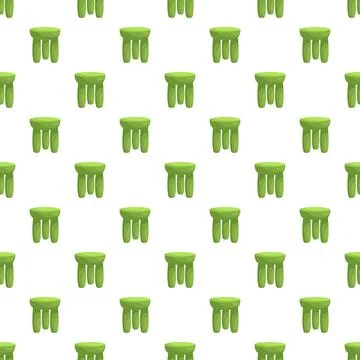 Green stool seamless pattern repeating illustration background Illustrazione stock