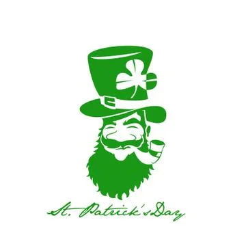 Green st.patrick day vector illustration. Stock Illustration