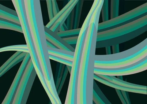 Green strands abstract vector background design Stock Illustration
