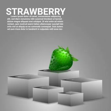 Green strawberry Stock Illustration