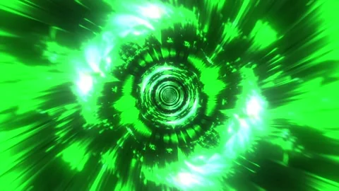 Green Streak Tunnel VJ Loop Stock Footage 330002853