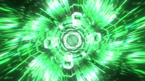 Green Streak Tunnel VJ Loop Vidéo 330003925