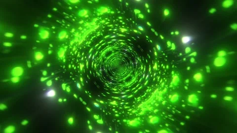 Green Streak Tunnel VJ Loop Video stock 330006637