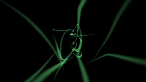 Green Streaks Flowing Animation Stock Footage 90303085
