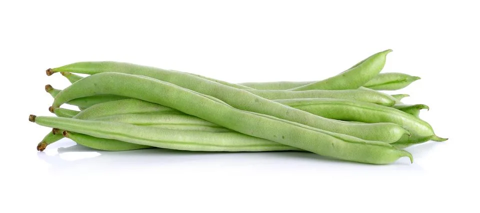 Green string bean isolated on the white background Stock Photos