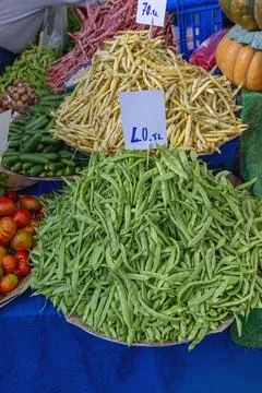 Green String Beans Stock Photos