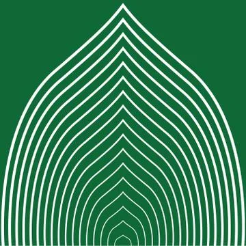 Green striped leaf vector Stock Illustration