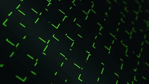 Green striped lines on black background are randomly moving Stock Footage 134944805