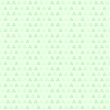 Green striped shamrock pattern. Seamless vector clover background Stock Illustration