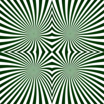 Green striped symmetric ray pattern イラスト素材