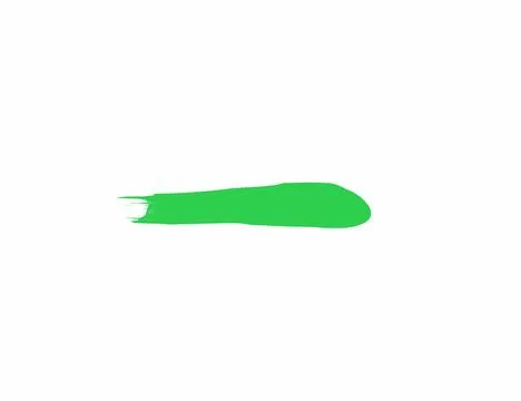 Green stroke brush isolated on white background for art design Stock Illustration