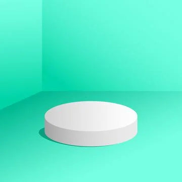 Green studio background. Stock Illustration