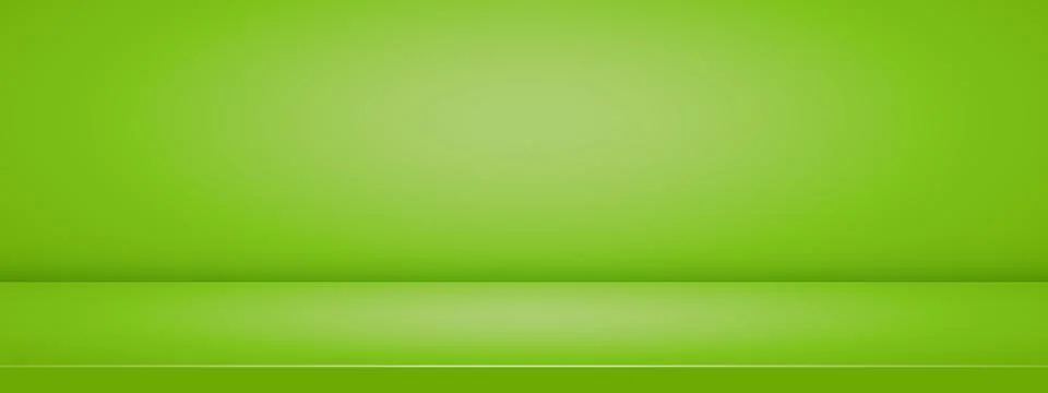 Green studio room. Abstract gradient background. 3d minimal wall for displa.. 库存插图