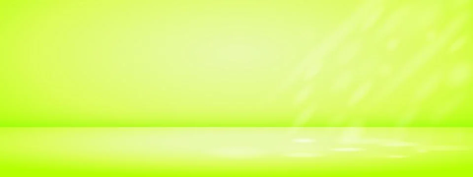 Green studio room with sun rays. Limbo light background. Abstract 3d bg wit.. Stock Illustration