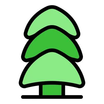 Green stylized christmas tree growing on ground イラスト素材