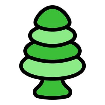 Green stylized christmas tree representing holiday season Illustrazione stock