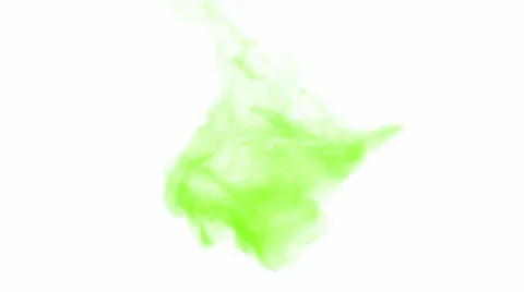 Green substance is dissolving against white 3D animation with alpha mask Video stock 67603163