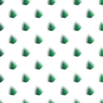 Green succulent plant seamless pattern background Stock Illustration
