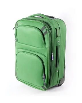 Green suitcase Stock Photos