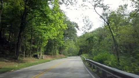A Green Summer Drive in Ohio Stock Footage