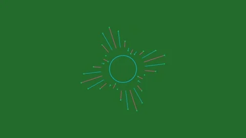 Green Sun on Green Screen Background Horizontal 16:9 Stock Footage 339443737