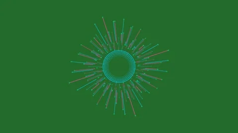 Green Sun on Green Screen Background Horizontal 16:9 Stock Footage 339443743